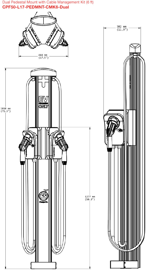 ChargePoint CPF50 L17 dimensions